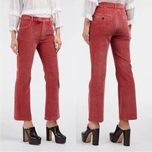 Isabel Marant Nwt (Sample) Corduroy Reo Flared Y2K Salmon Pants
